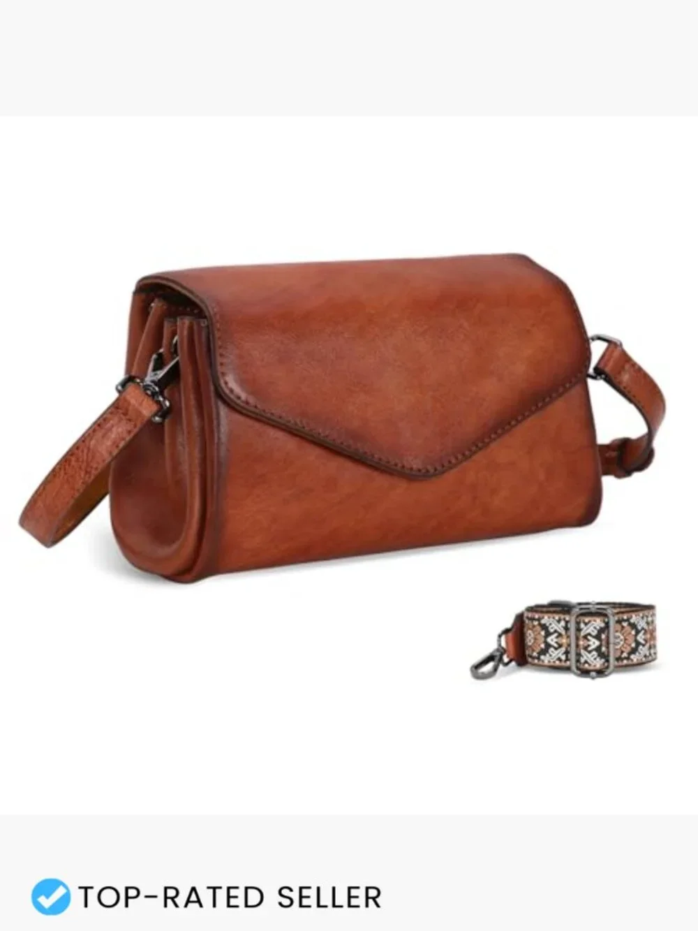 Genuine Leather Crossbody Satchel Purse Vintage Retro Shoulder Bag Magnetic
